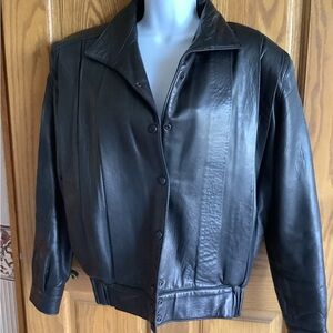 Vintage Genuine Leather, buttery soft, black jacket.